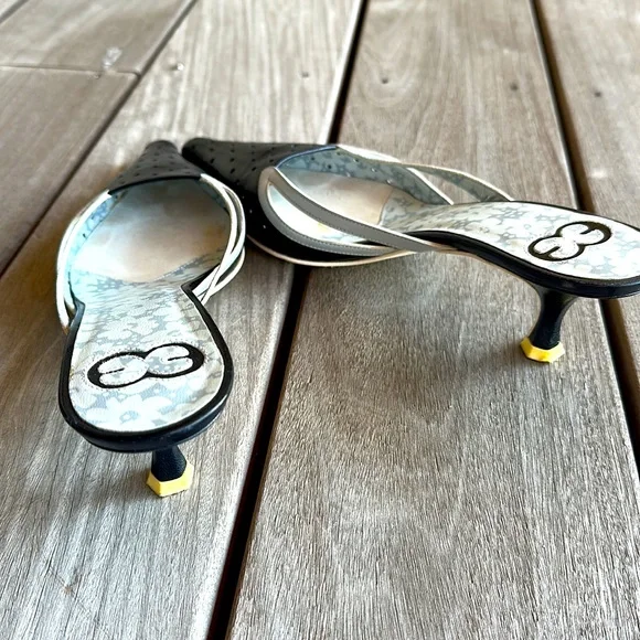 Escada low heel pointed toe backless mules - Picture 6 of 6